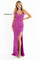 Prom Dresses Prom Fitted Long Formal Sequin Slit Dress Fushia