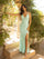 Prom Dresses Prom Fitted Long Formal Sequin Slit Dress Mint