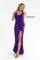 Prom Dresses Long Fitted Sequin Formal Slit Prom Gown Purple