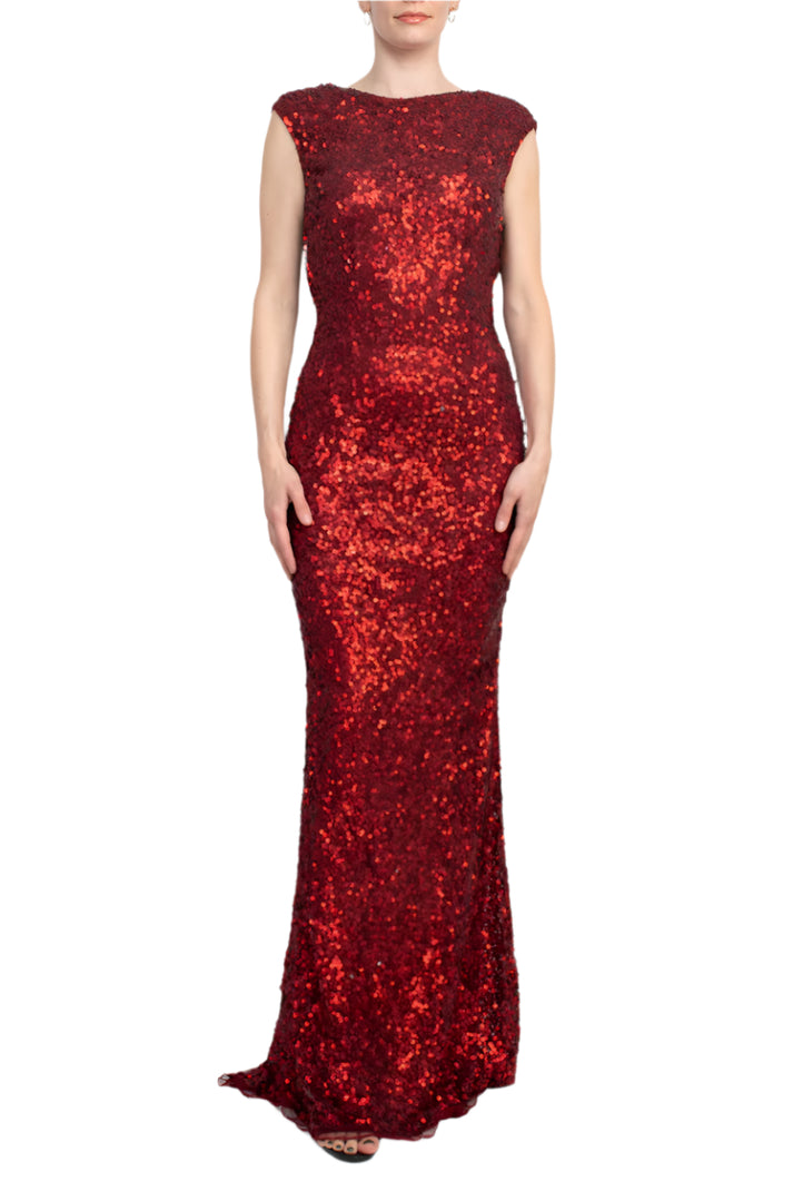 Primavera Couture 3796 Fitted Long Formal Bodycon Sequined Dress