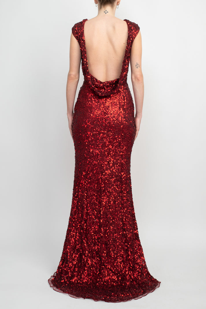 Primavera Couture 3796 Fitted Long Formal Bodycon Sequined Dress