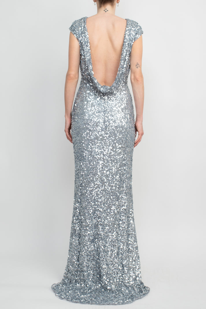 Primavera Couture 3796 Fitted Long Formal Bodycon Sequined Dress