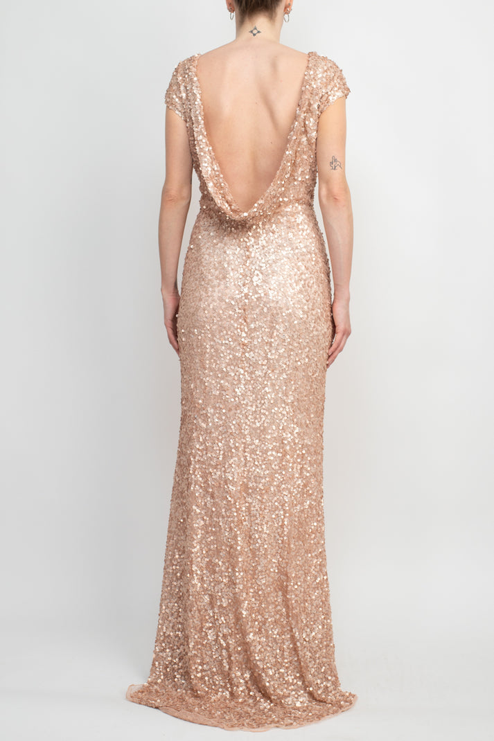 Primavera Couture 3796 Fitted Long Formal Bodycon Sequined Dress