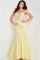 Prom Dresses Long Fitted Sequins Formal Corset Prom Dress Yellow