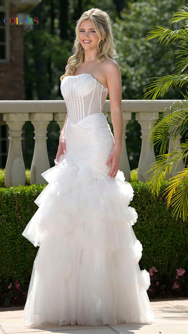 Colors 3800 Mermaid Long Bridal Corset Wedding Dress