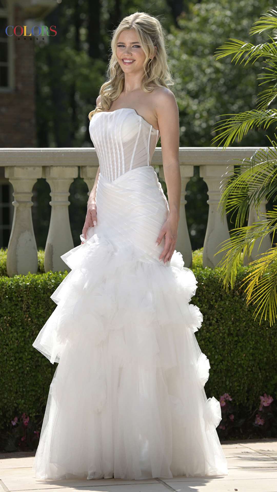 Wedding Dresses Long Bridal Ruffle A Line Corset Wedding Dress White