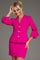 Cocktail Dresses Short Bow Accents Blazer Cocktail Dress  Fuchsia