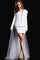 Wedding Dresses Short Layered Sequin Wedding Dress Bridal-White
