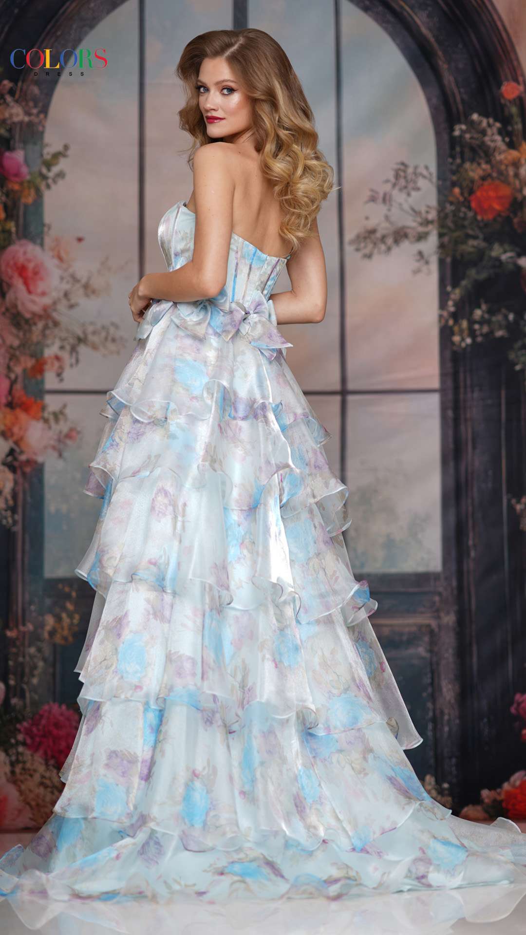 Prom Dresses Floral Long Formal A Line Prom Dress Tiffany Multi