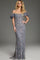 Formal Dresses Long Fitted Sequin Evening Formal Prom Dress Grey