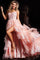 Prom Dresses Long Formal Ball Gown Ruffle Print Prom Dress Hot Pink