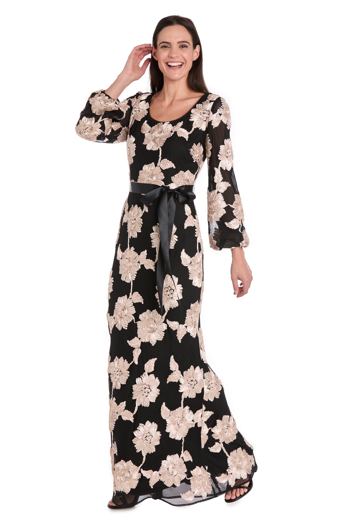 Mother of the Bride Dresses Formal Long Mother of the Bride Petite Dress Black/Champagne
