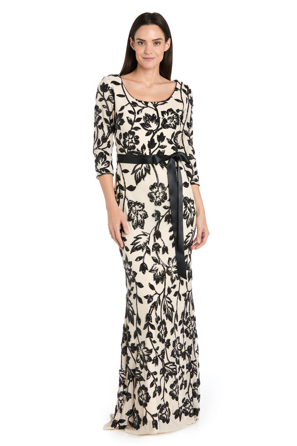Long Formal Beaded Mother of the Bride Dress R&M Richards 3825