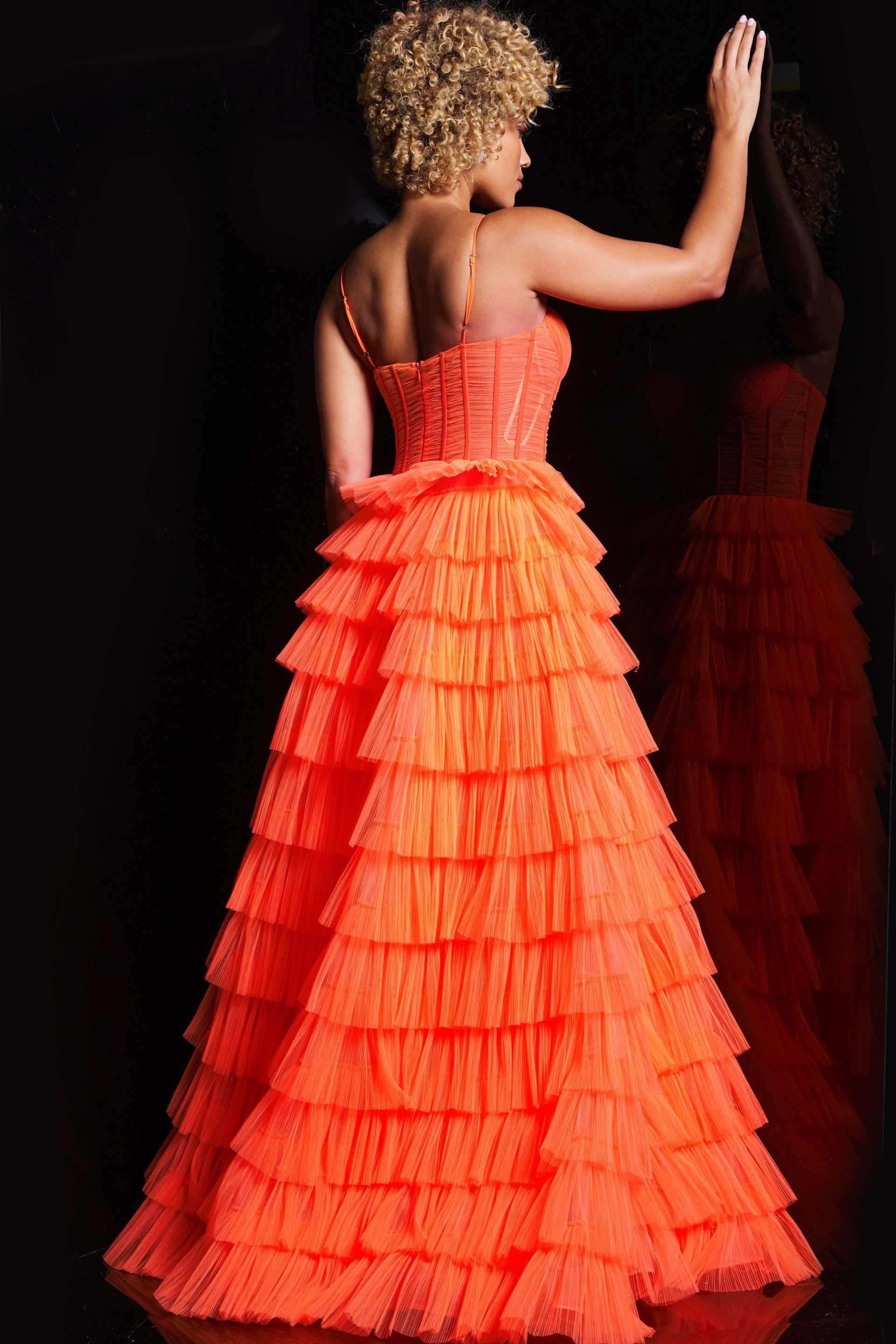 Jovani 38277 Beaded Slit Long Formal Prom Dress