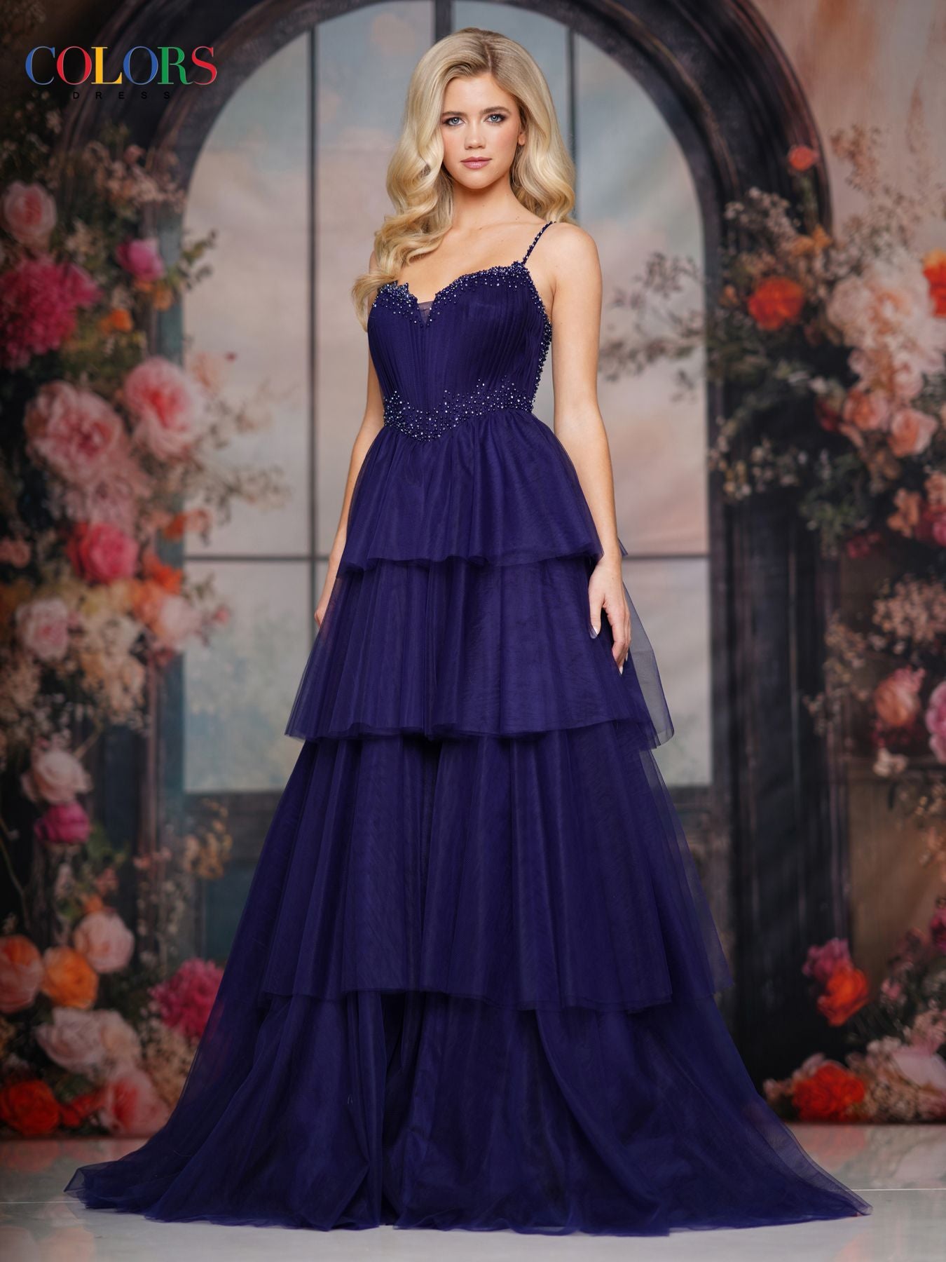 Prom Dresses A Line Beaded Long Formal Prom Dress Navy