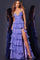 Prom Dresses Formal A Line Long Metallic Tiered Prom Dress Lilac