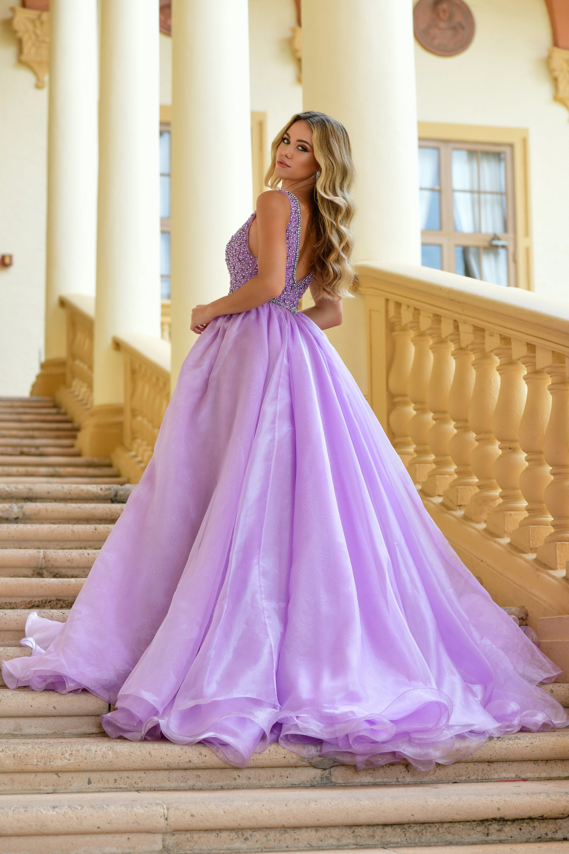 Ava Presley 38342 Formal Beaded Long Prom Ball Gown