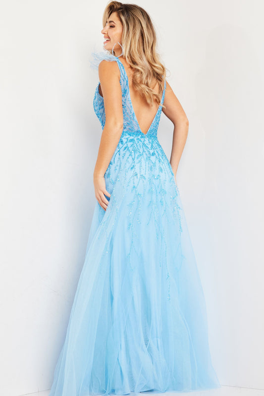 Prom Dresses  Prom Long Formal A Line Dress Light-Blue