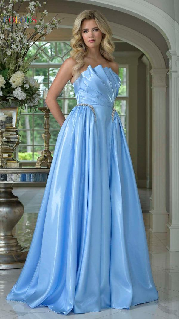 Colors 3845 Long Formal Ball Gown Evening Prom Dress