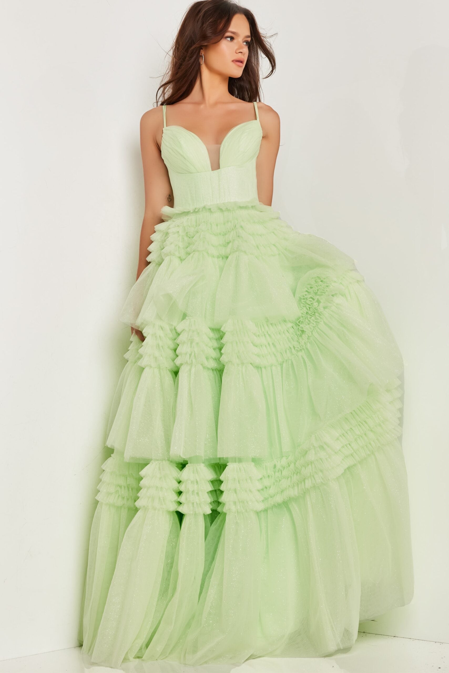 Jovani 38477 Long Formal Glitter Prom Dress
