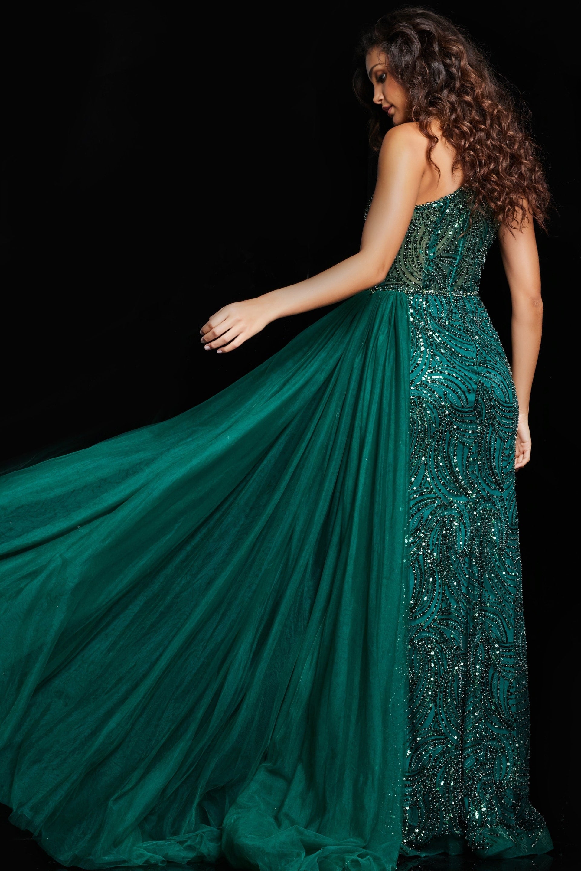 Jovani 38586 Fitted Long Prom Formal High Slit Dress