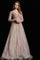 Formal Dresses Long Sleeve Beaded A Line Formal Dress Gold