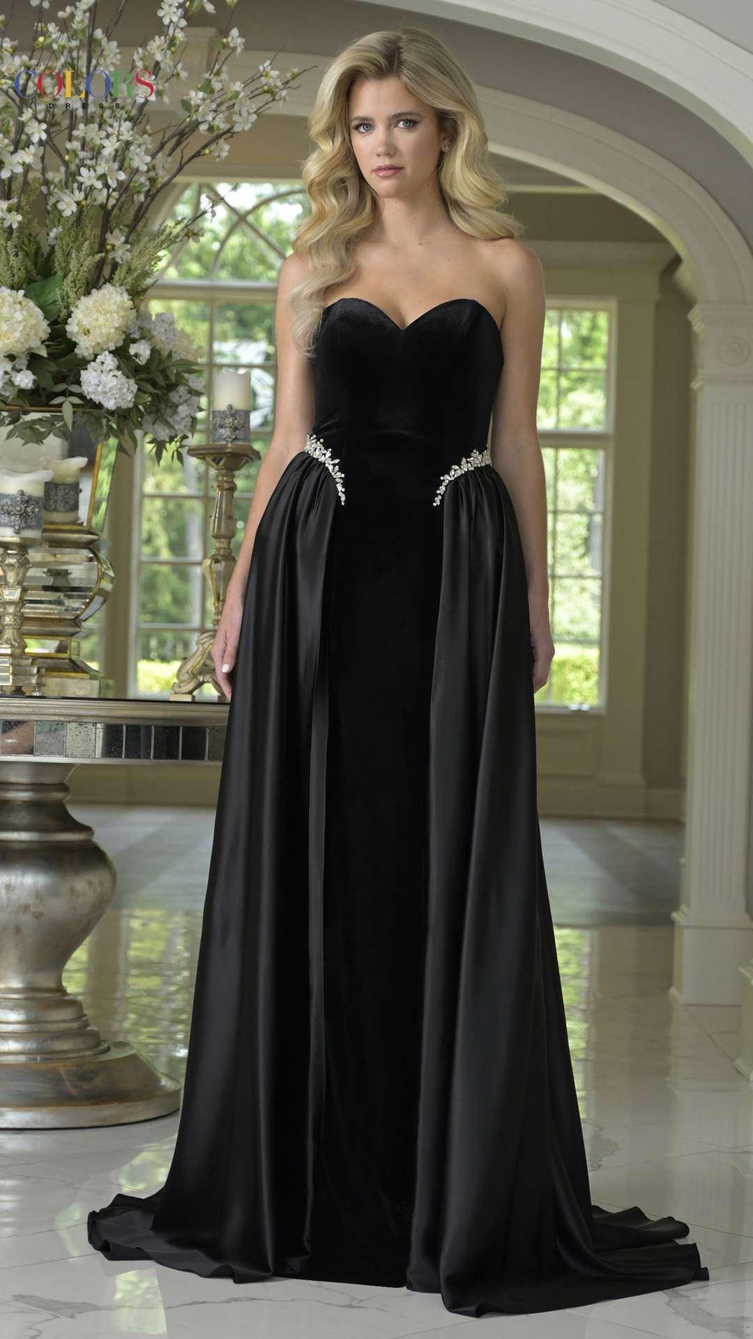 Prom Dresses Velvet Ball Gown Long Formal Prom Dress Black