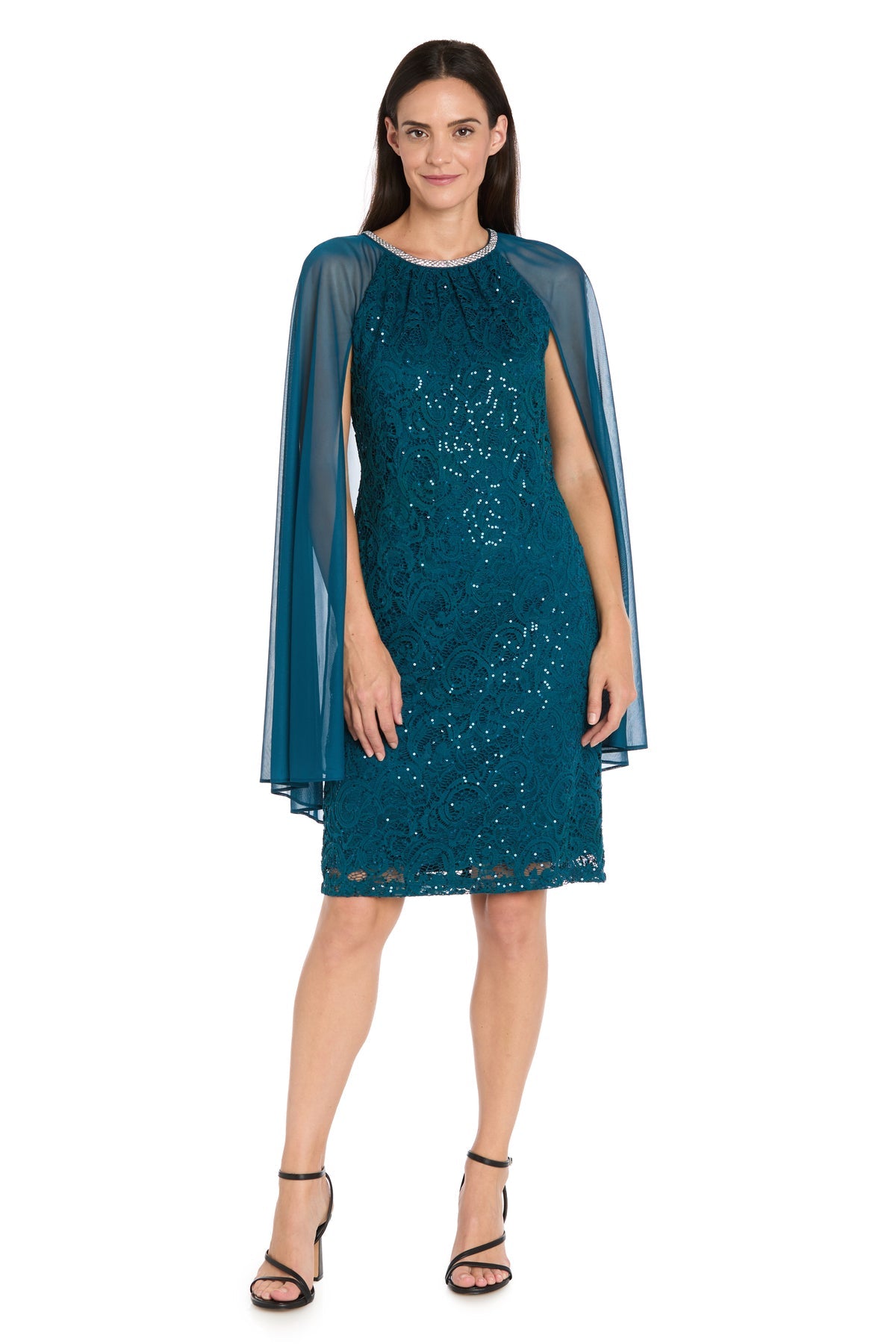 R&M Richards 3864 Short Lace Homecoming Cocktail Dress