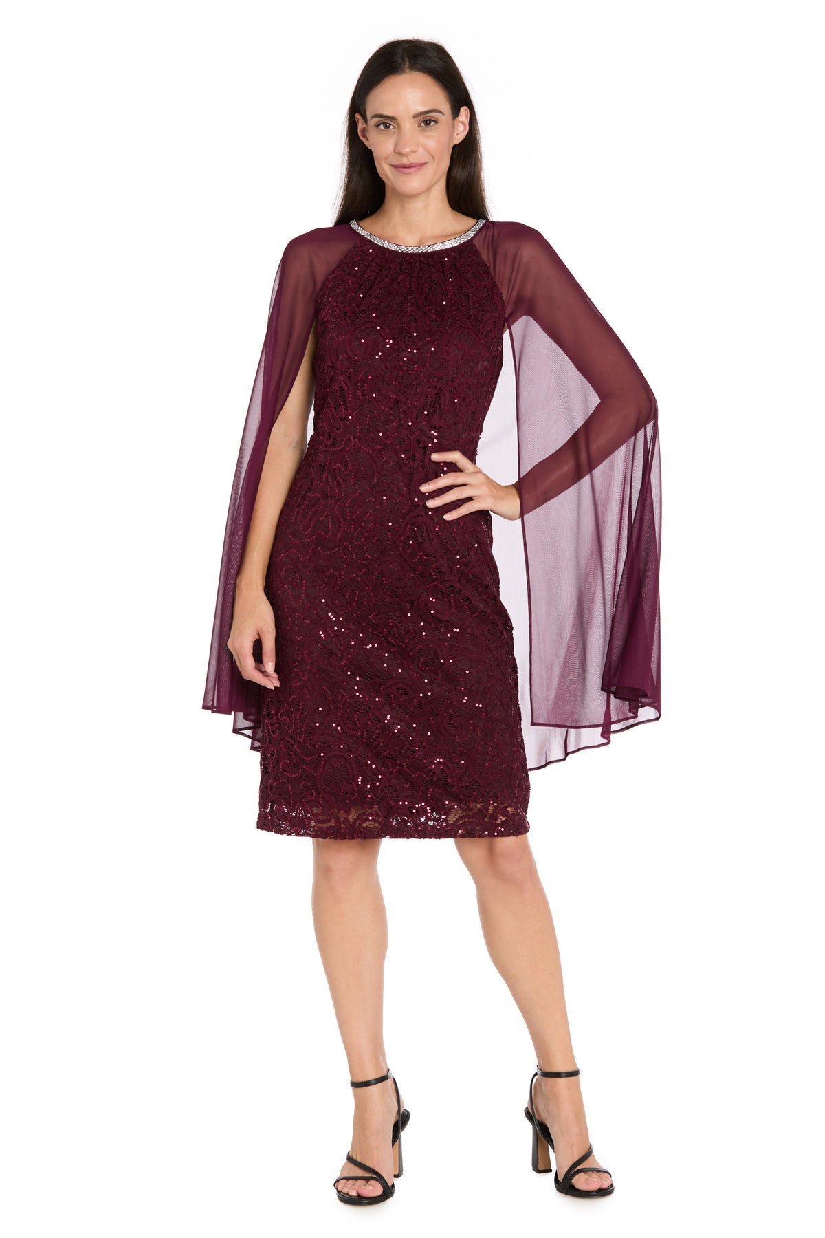 R&M Richards 3864 Short Lace Homecoming Cocktail Dress