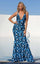 Prom Dresses Long Prom Floral Formal Printed Dress Royal