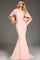 Formal Dresses Long Mermaid Formal Cape Sleeve Evening Dress Blush