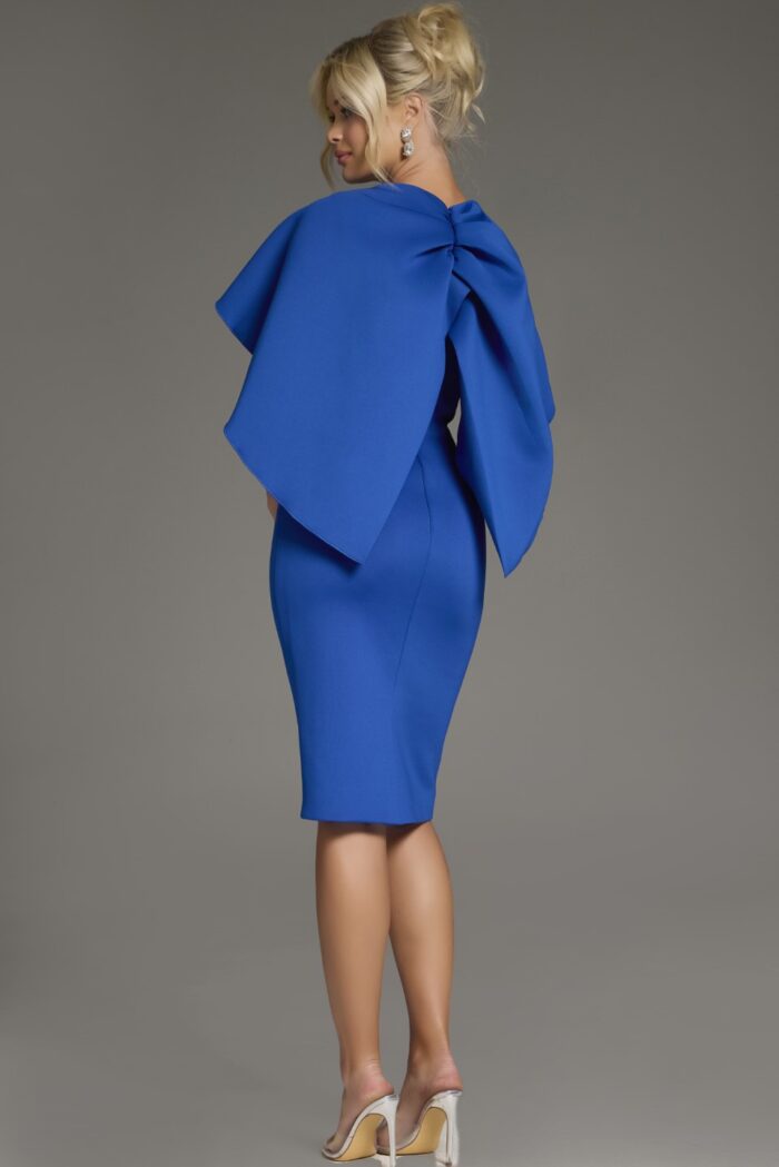 Cocktail Dresses Short Flutter Sleeve Cocktail Dress Royal