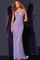 Prom Dresses Fitted Long Formal Evening Sequin Prom Dress Lilac/Silver