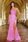 Prom Dresses Beaded Long Lace Formal Prom Mermaid Dress Pink