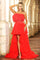 Prom Dresses Ball Gown Formal High Low Prom Dress Red