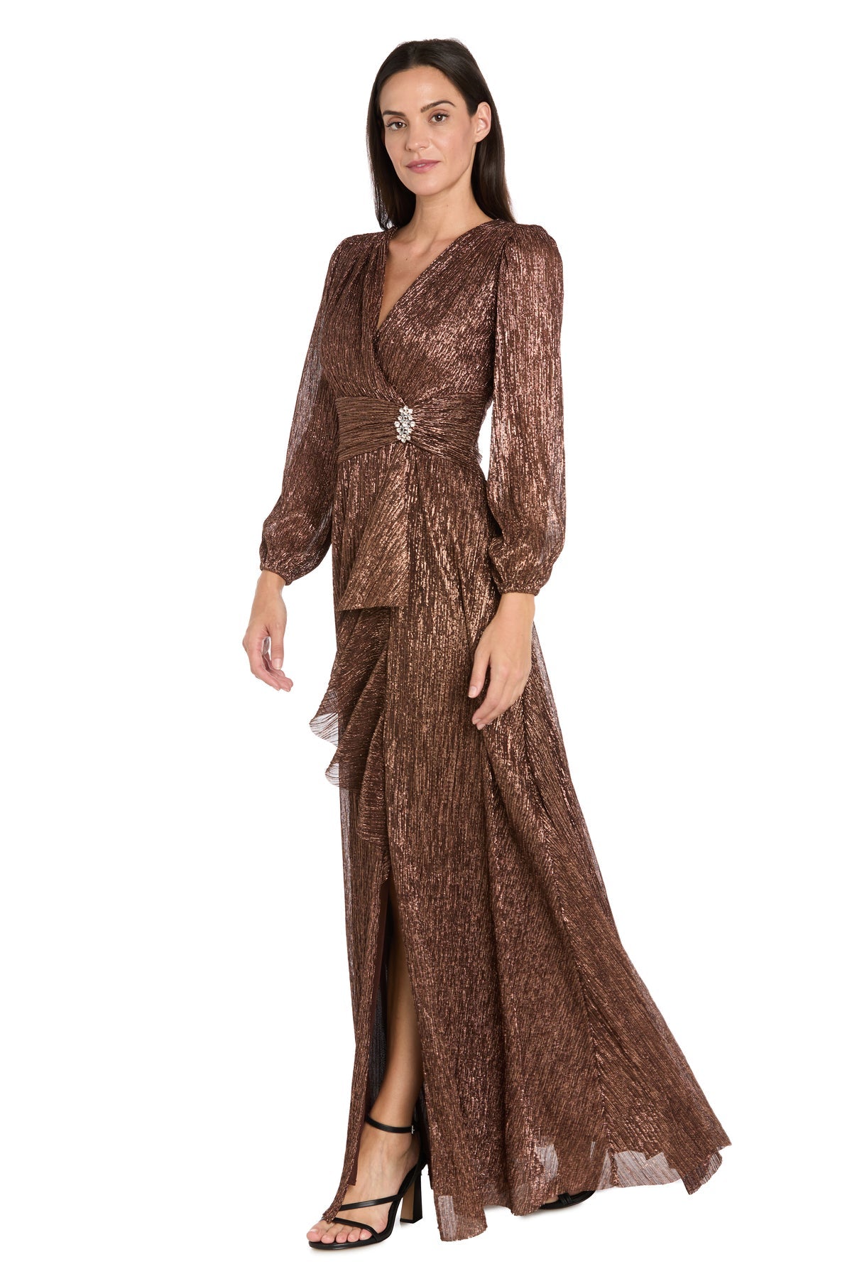 Prom Dresses Long Formal Ruffle Prom Dress Copper