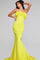 Formal Dresses Long Mermaid Fit Formal Ruffled Evening Dress Yellow