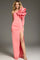 Formal Dresses Formal Long Ruffled Sleeve Evening Fitted Dress Light Coral