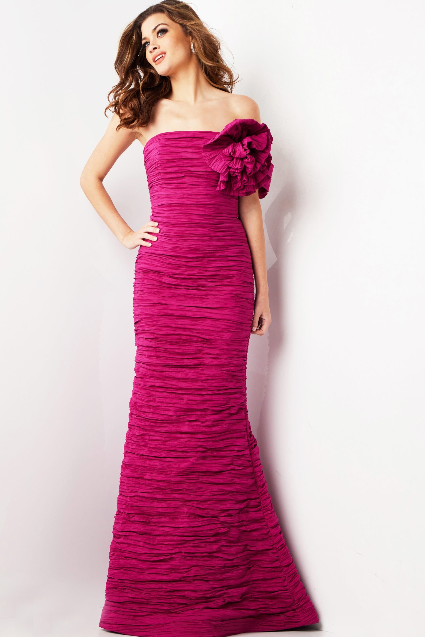 Formal Dresses Long Mermaid Fitted Evening Dress Fuchsia