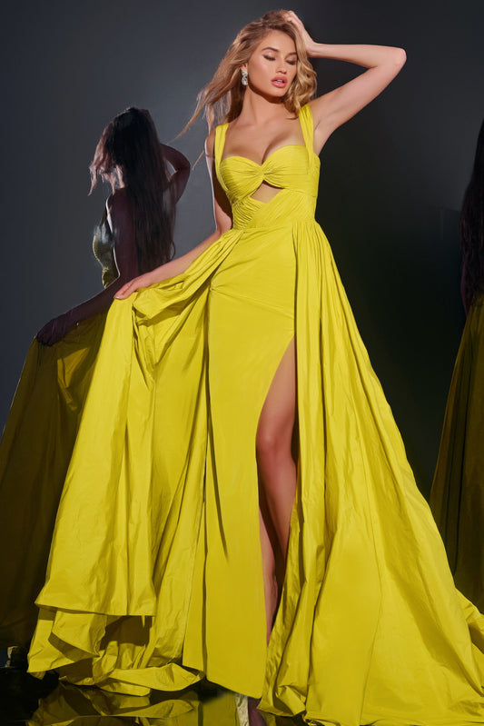 Prom Dresses Long Formal Slit Prom Ball Gown Lime