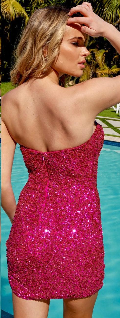 Primavera Couture 3899 Strapless Fitted Homecoming Dress