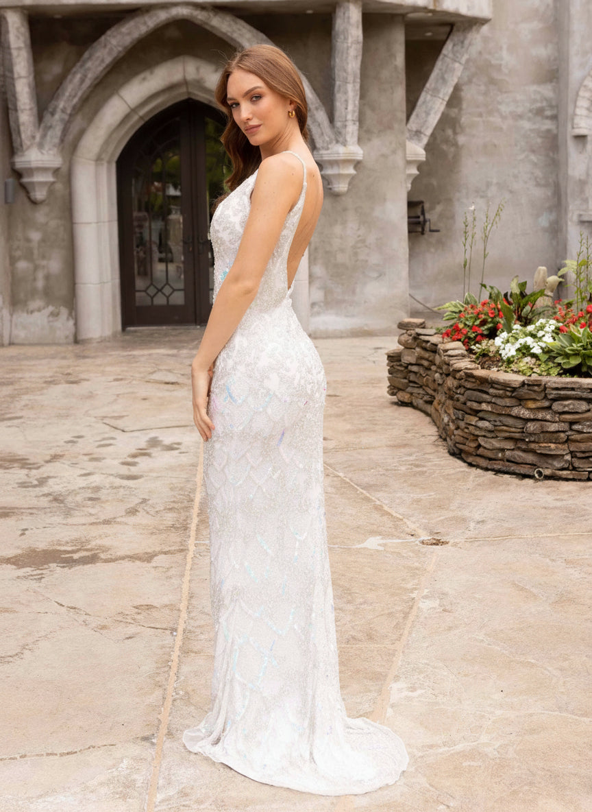 Prom Dresses Long Fitted Formal Prom Dress Ivory