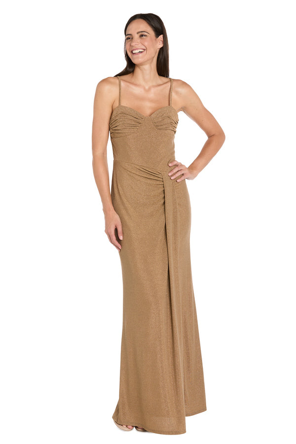 Sweetheart Floor-Length Metallic Formal Gown by R&M Richards 3906P
