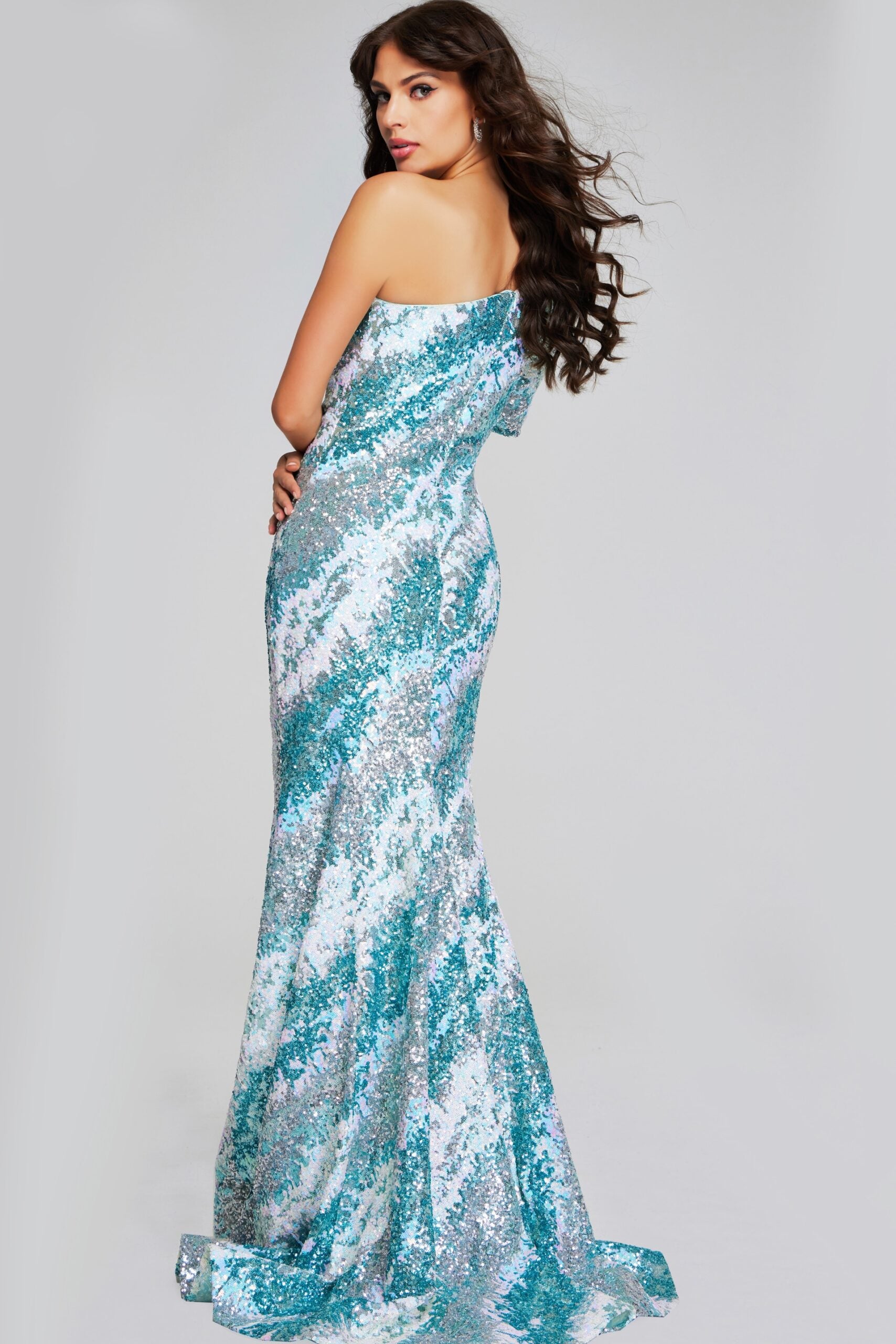 Formal Dresses Long Mermaid Sequin Formal Evening Dress Green/Multi