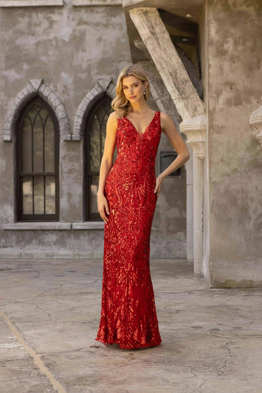 Prom Dresses Fitted Long Prom Dress Red