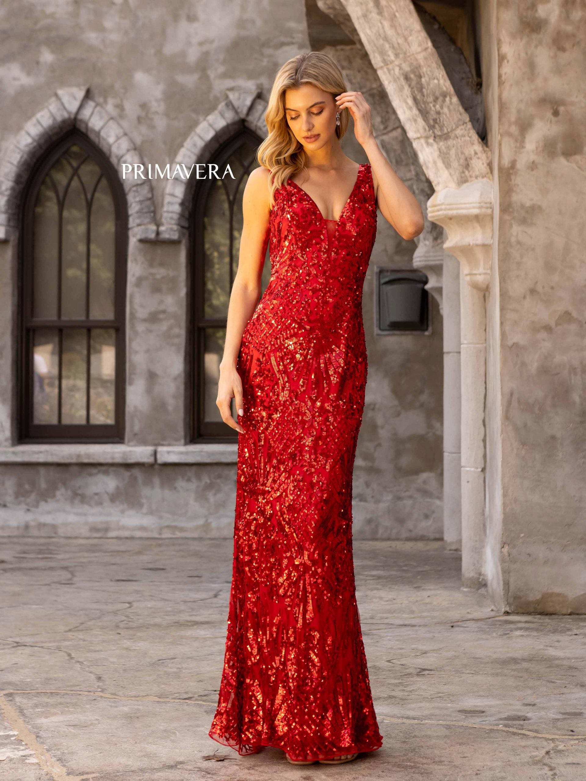 Primavera Couture 3908 Fitted Long Prom Dress