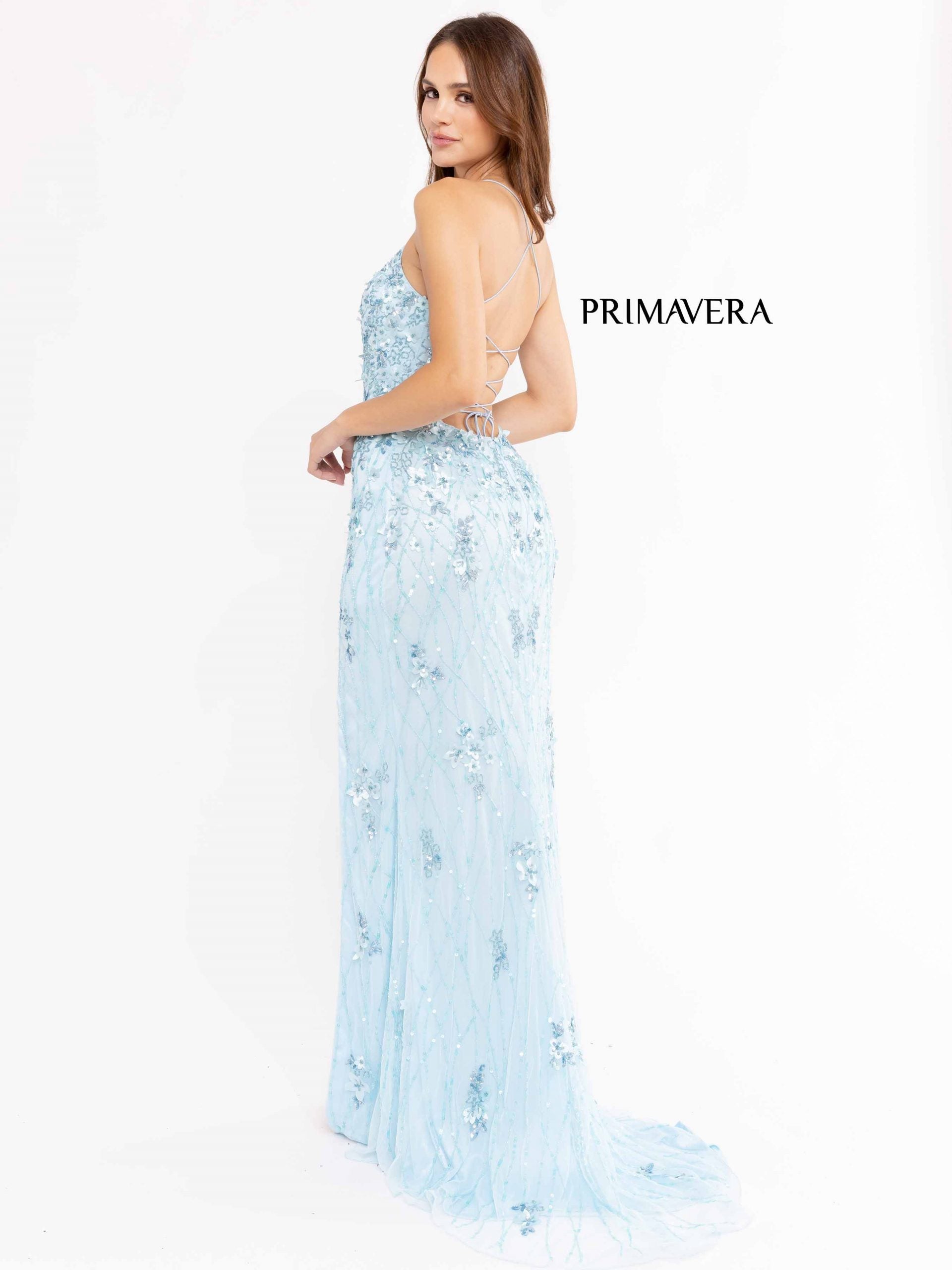 Primavera Couture 3917 Long Fitted Sequins Formal Prom Dress