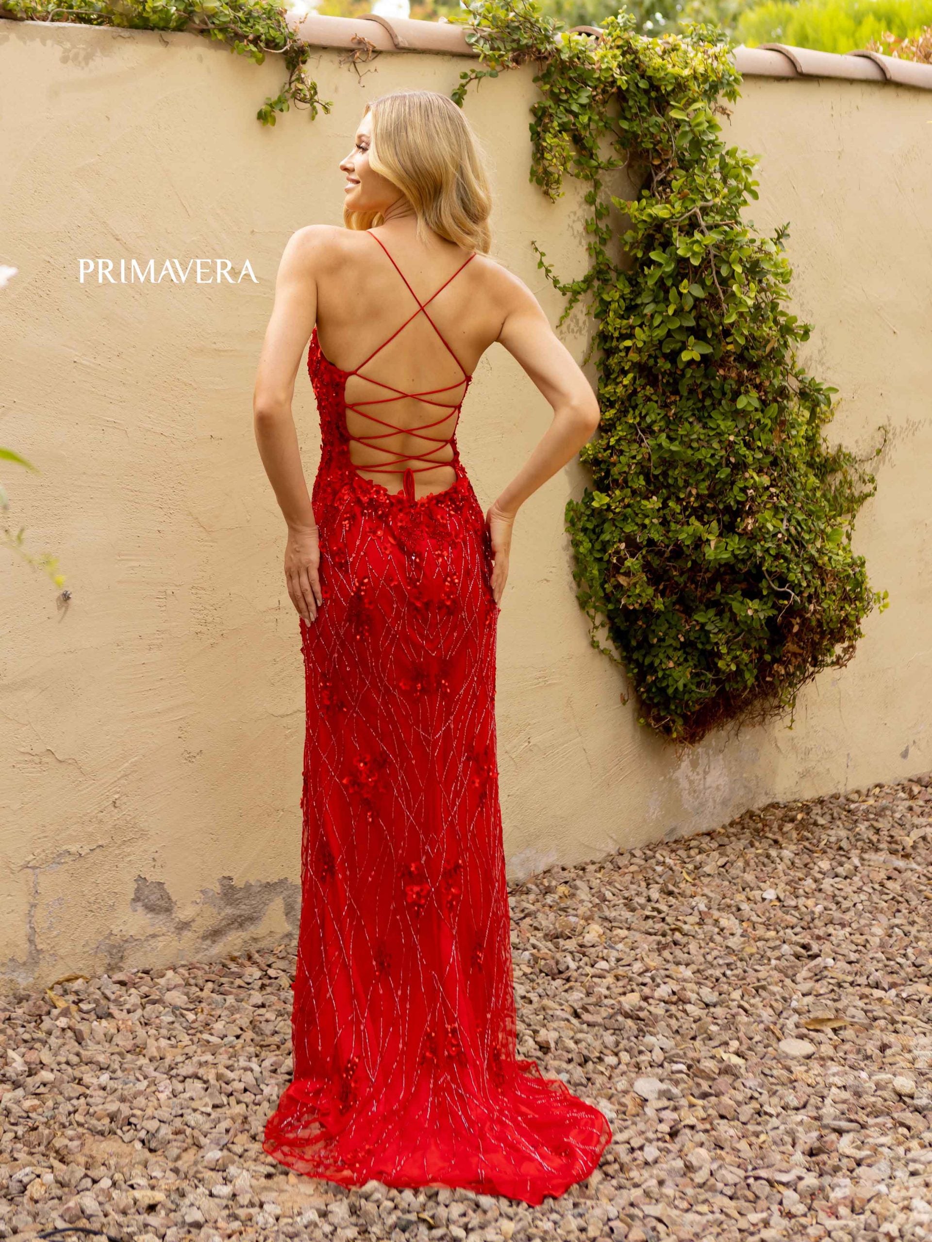 Primavera Couture 3917 Long Fitted Sequins Formal Prom Dress