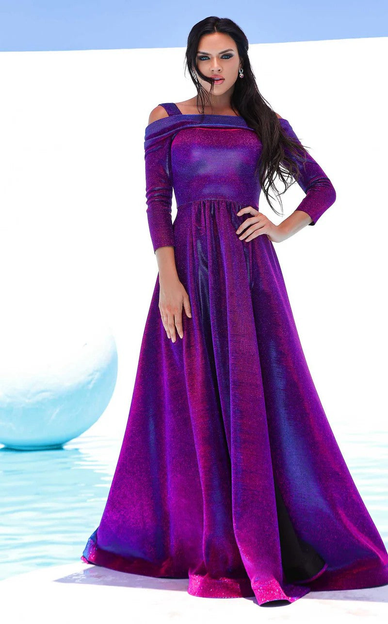 jessica angel purple prom dress Cut-Out Long Prom Dress with Criss-Cross Bodice Lilac 2 / XLarge