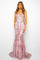 Prom Dresses Sequin Formal Prom Mermaid Long Dress Blush